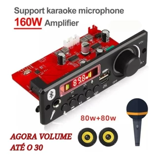 Placa Decodificadora 80+80 160w Usb Mp3 Sd Bluetooth Karaokê