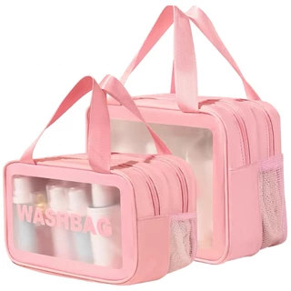 Kit 2 peças/Necessaire Bolsa Feminina Grande Dupla Camada Porta Maquiagem Batons Multiuso Divisorias em Oferta na Shopee