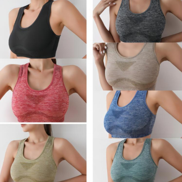 Top Roupa Íntima Esportiva Feminina De Secagem Rápida À Prova De Choque Com Almofada De Peito Colete De Yoga Absorção De Umidade Roupas
