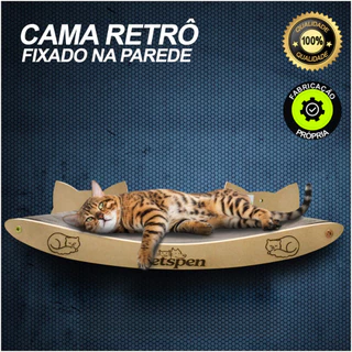 Caminha Rede Suspensa Fixado na Parede para Gatos (RETRÔ)