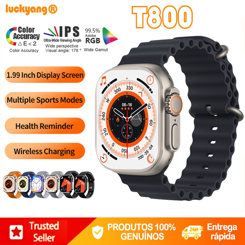 Relógio Original iwo t800 Ultra-Smart 2.02-Inch NFC Series 45mm 8 Chamadas Assistente De Voz De Sangue De Açúcar