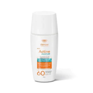 Protetor solar facial darrow actine aquafluid fps 60 com cor tom claro/médio e sem cor - 40g