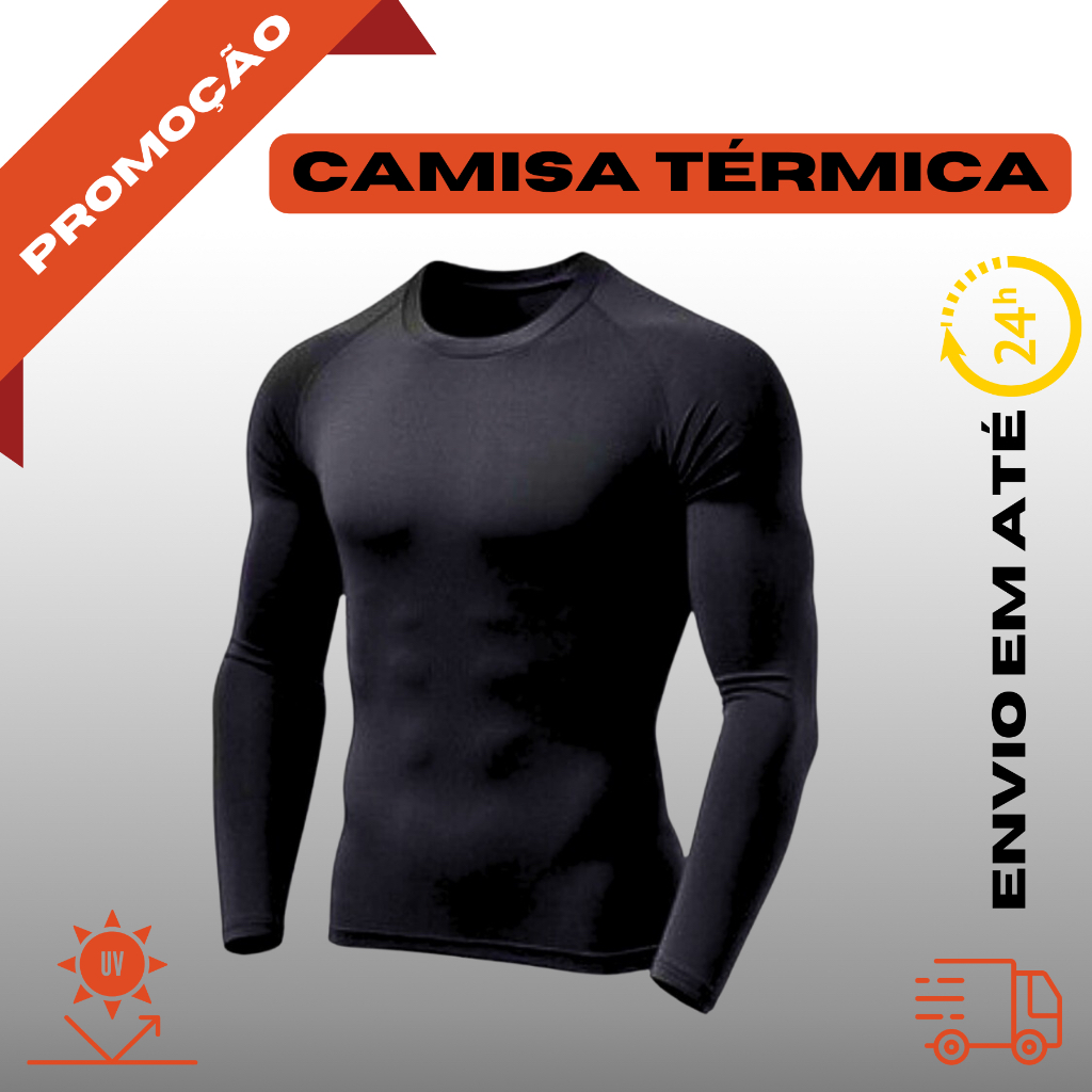 Blusa Térmica - Proteção Uv Fator 50 - Indicado para malhar.