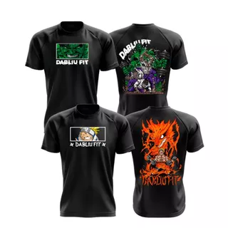 Kit 2 Camisetas Treino Naruto e Hulk Lançamento - Dabliu Fit