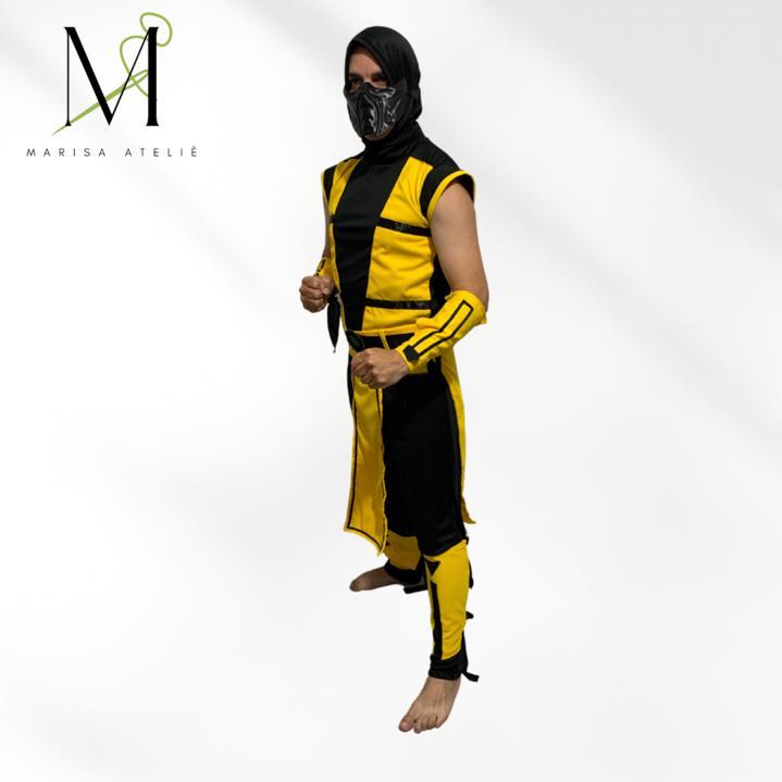 Fantasia Raiden Mortal Kombat Masculina Adulto Cosplay