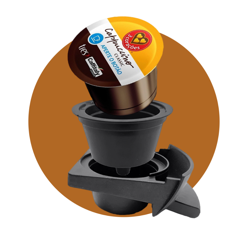 Adaptador Cápsulas Três Corações para Máquina Dolce Gusto