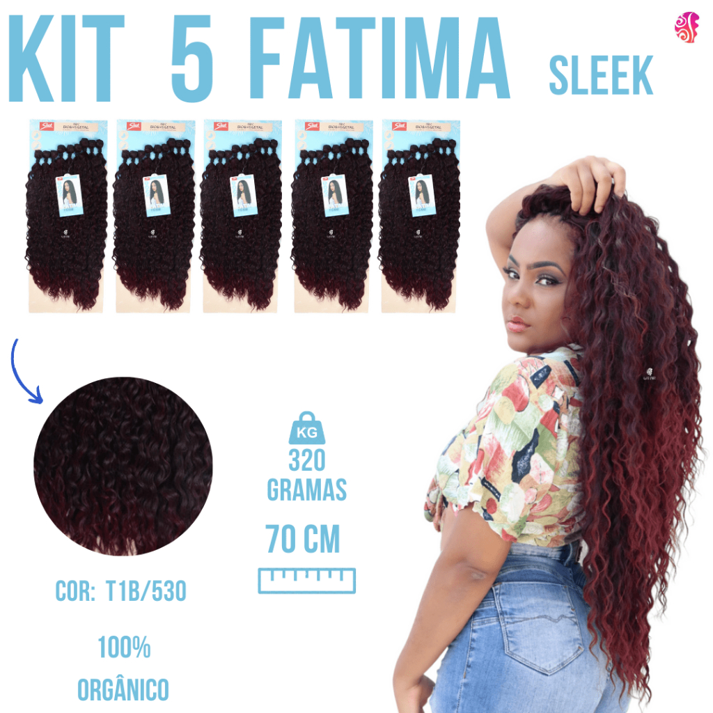 Kit 5 Cabelos Importado Cacheado Para Entrelace Tela Sem Tic Tac