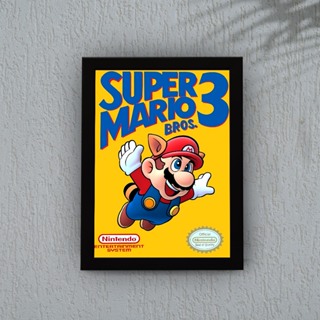 Poster Quadro Moldura Jogo Game Super Mario Bros 3 32x23cm 1