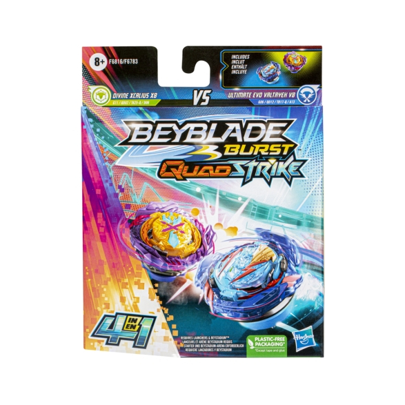 Conjuto de Piões Beyblade Burst QuadStrike - Ultimate Evo Valtryek
