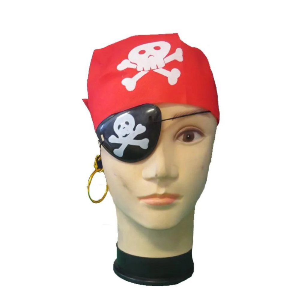 Fantasia Pirata Infantil Kit 6pçs Carnaval