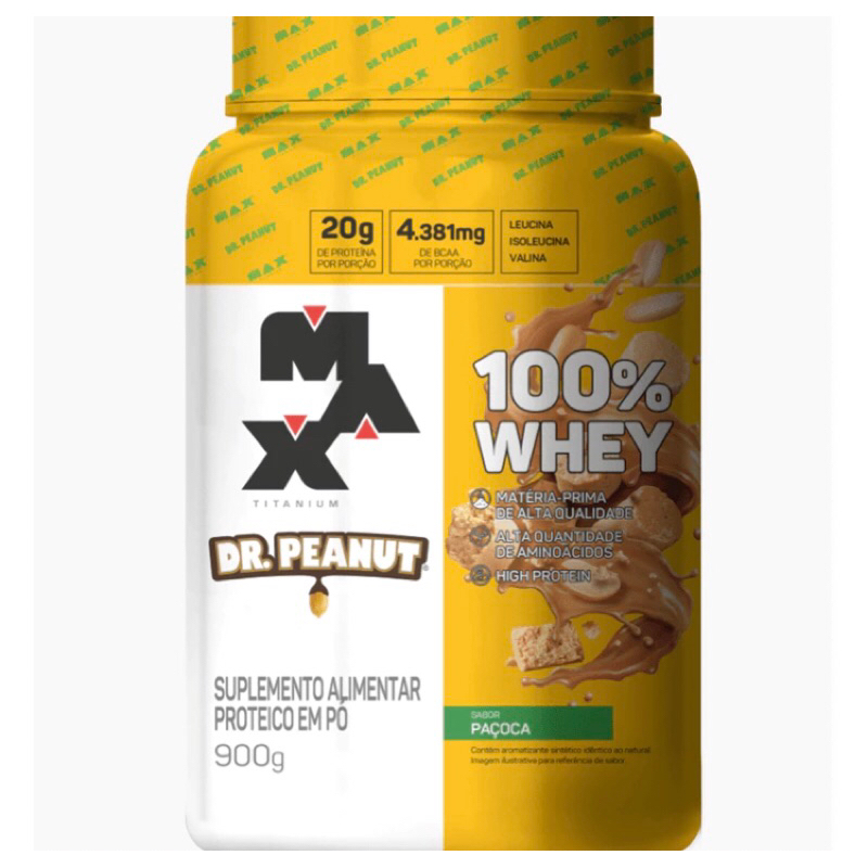 100% Whey 900g Max Titanium x Dr Peanut