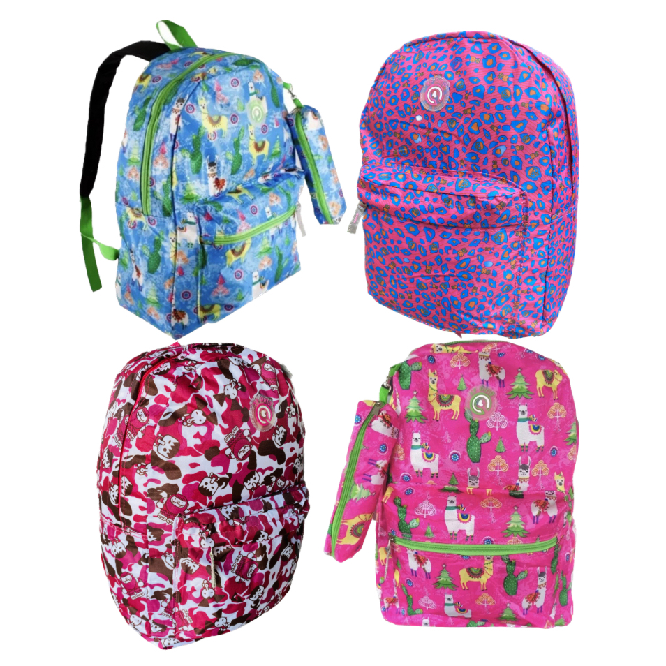 Mochila Feminina Escolar Grande Barata Lhama Onça Menina Menino Volta ...