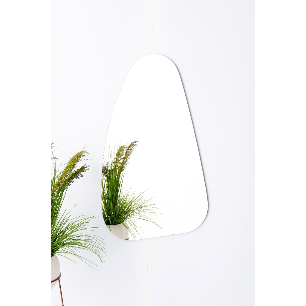 ESPELHO LAPIDADO ORGANICO 01 70x50 P/ SALA QUARTO E BANHEIROS - SUPORTE E DUPLA FACE