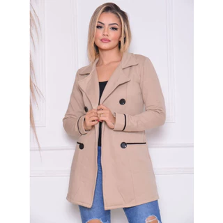 Casaco Sobretudo Moletom Lindo Feminino Moda Blogueira Inverno Frio Topp Do P Ao G3