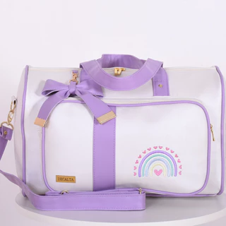 Bag Mão Maternidade Arco Íris Lilás - 01 Peça