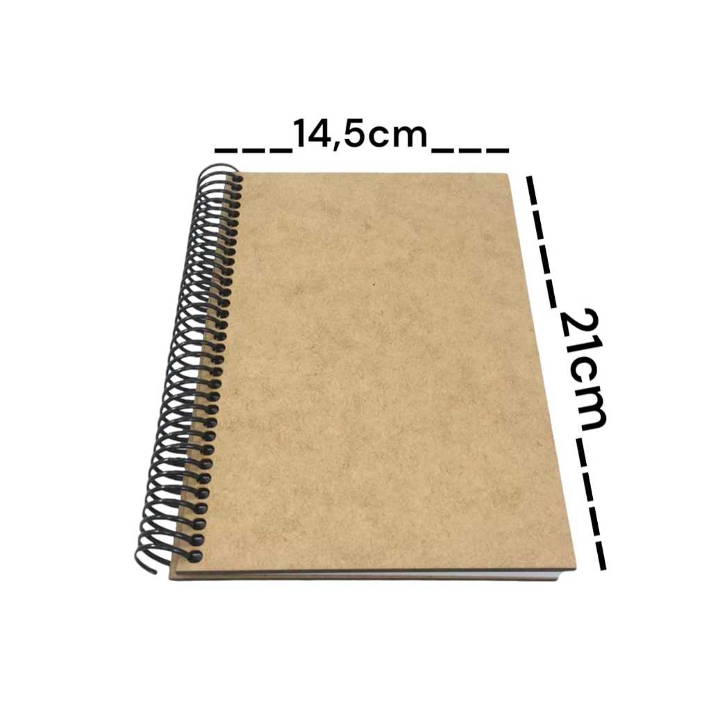 Caderno Capa MDF Lisa 96 folhas 14,5x21 cm | Shopee Brasil