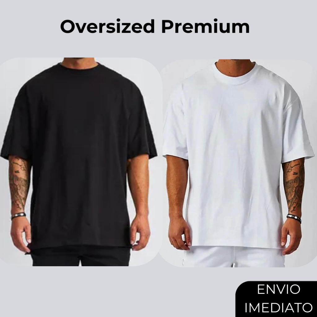 Camiseta Oversized Masculino Streetwear Premium Basic Algodão 30.1 Camisa