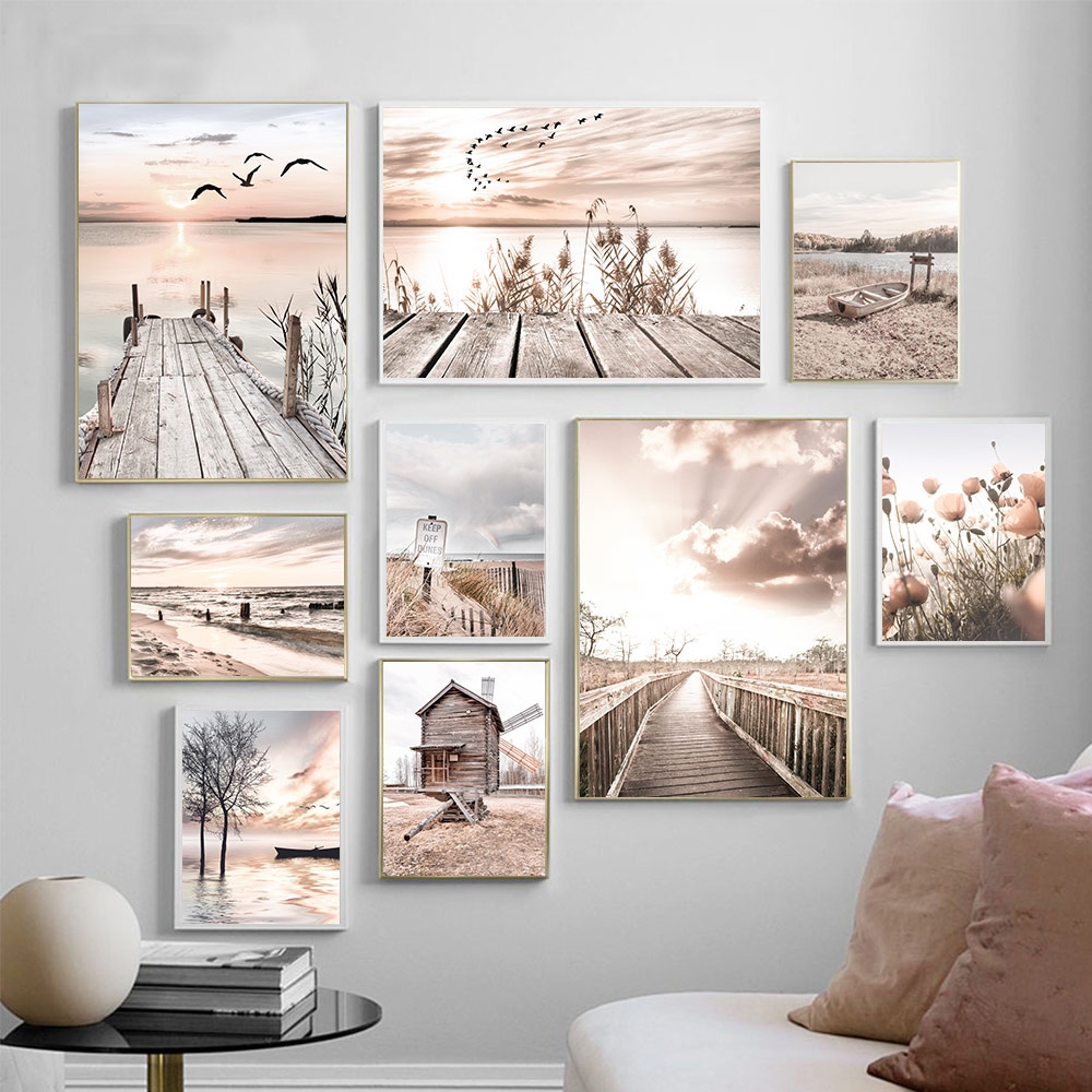 Quadro Nordic Wall Pictures for Living Room Decor, Sea Landscape ...