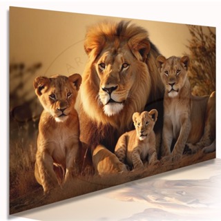 Quadro Decorativo 120 x 60 Mosaico Gratidão Fé Amor E Familia Leão