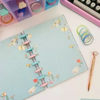 Refil Decorado Caderno de Disco - Pequeno Príncipe Pautado 120grs (Com listras - COMPATÍVEL COM CADERNO INTELIGENTE)