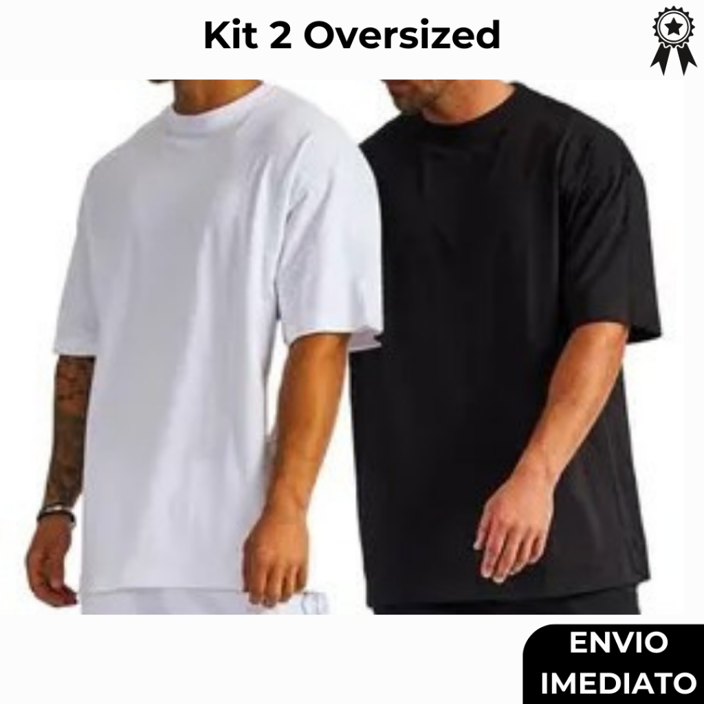 Kit Camisa Oversized Masculino Streetwear Premium Camiseta Algod O Escorrega O Pre O