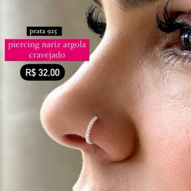 PIERCING NARIZ CRAVEJADO - BT PIERCING