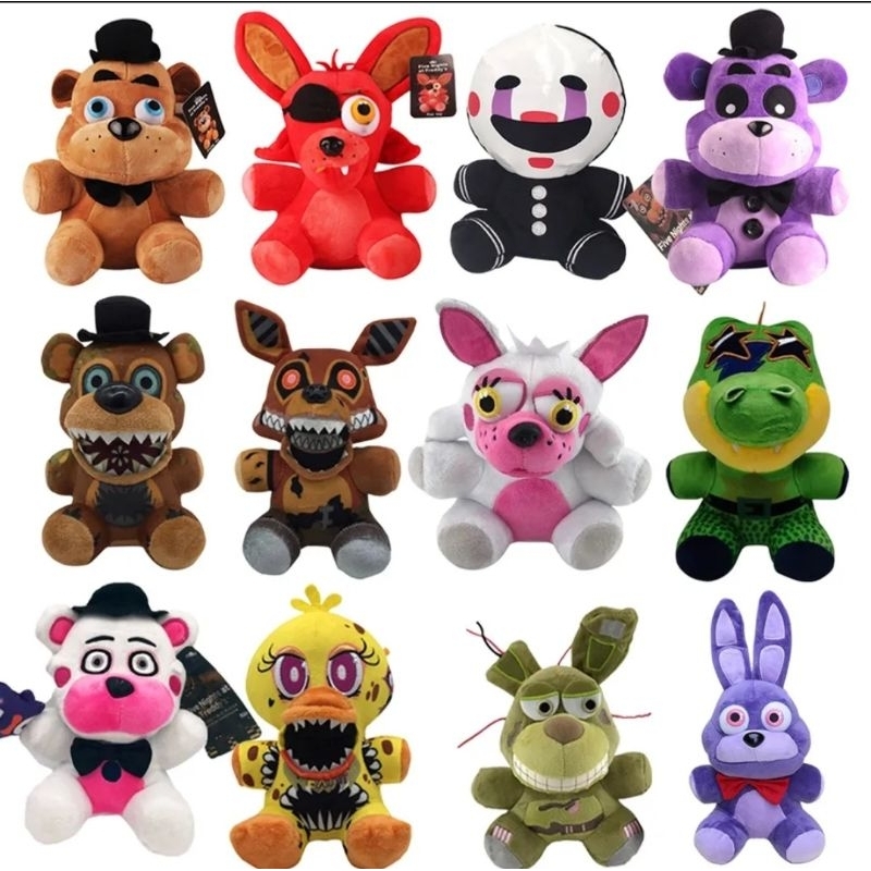 18cm FNAF Plush Toys Freddy Fazbear Bear Foxy Rabbit Bonnie Chica Peluche  Juguetes 5 Nights At Freddy Plushie Fnaf Plush Toys in 2023
