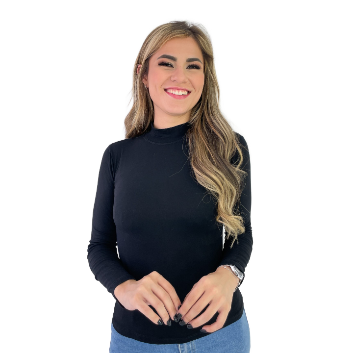 Blusa de Frio Cacharrel Gola Alta Manga Longa