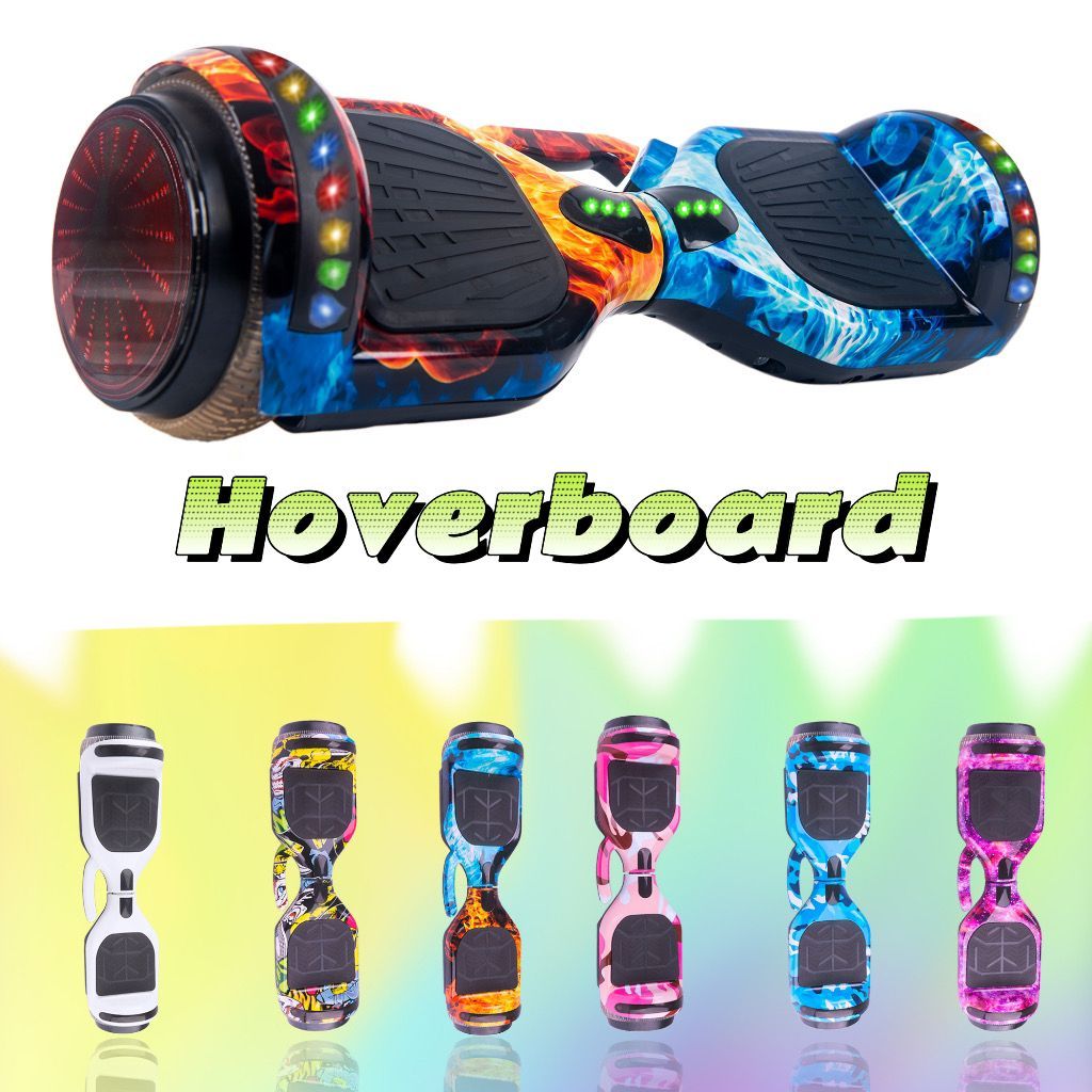 Skate Elétrico Bluetooh 6,5 - Gelo e Fogo - Com Led