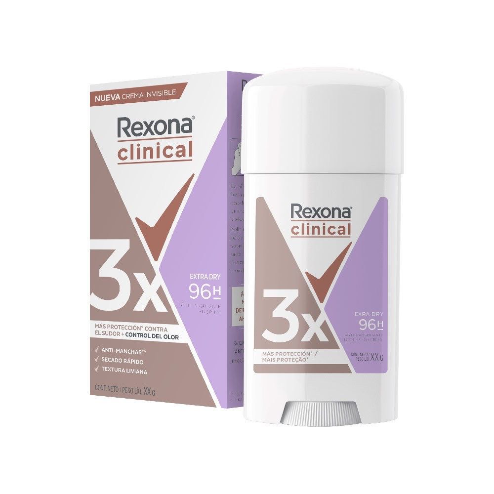Desodorante Antitranspirante Em Creme Stick Rexona Clinical Extra Dry ...