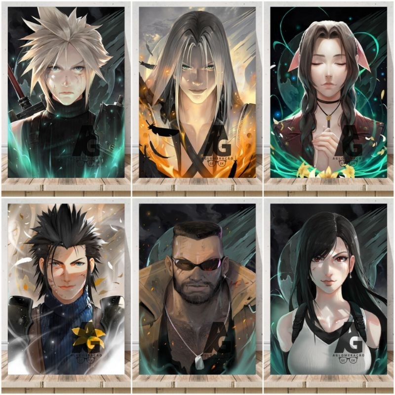 Final Fantasy - Placa Decorativa MDF 3mm 20x28cm