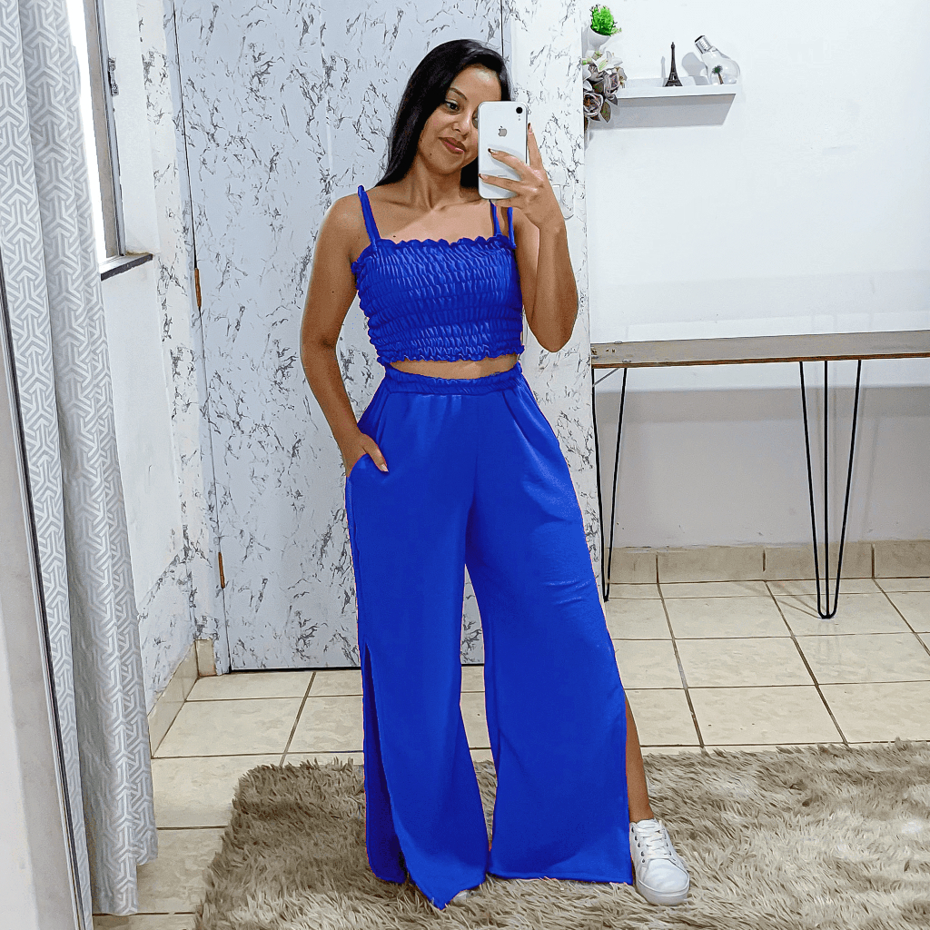Plus Size Conjunto Com CalÃ§a Flare Estampado Conjunto CalÃ§a