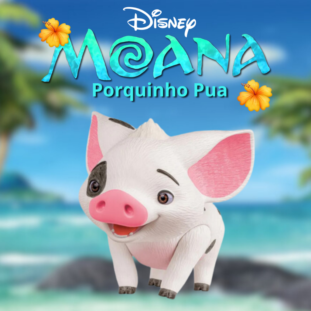 Porquinho Pua Amigo Moana Porco de Brinquedo em Vinil Pode Molhar ...