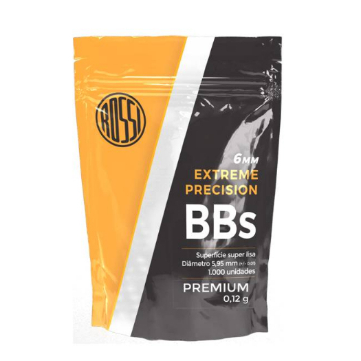 Pacote BBS Rossi 1.000 unidades 0,12g 6mm