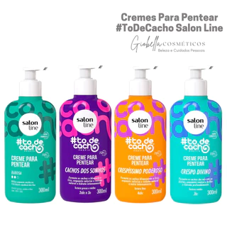 Creme para Pentear Hidratação Definição Antifrizz Cabelos Ondulados Cachos Cacheados Crespos Crespíssimos Em Transição