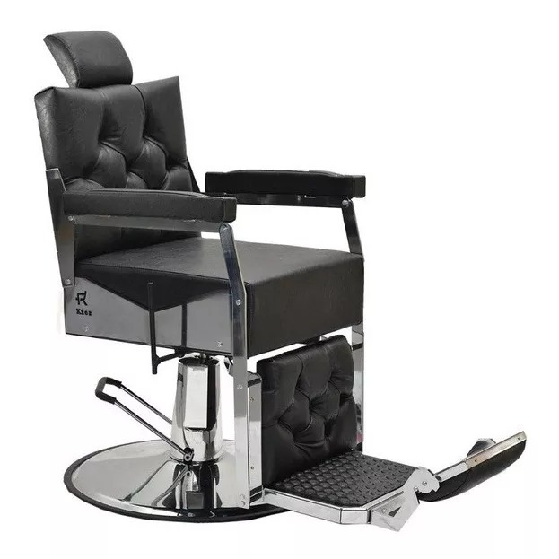 Cadeira de barbeiro personalizada para salão, cadeira barata, cadeira  retro, reclinável dourada, levantador de perna hidraulic, móveis de salão