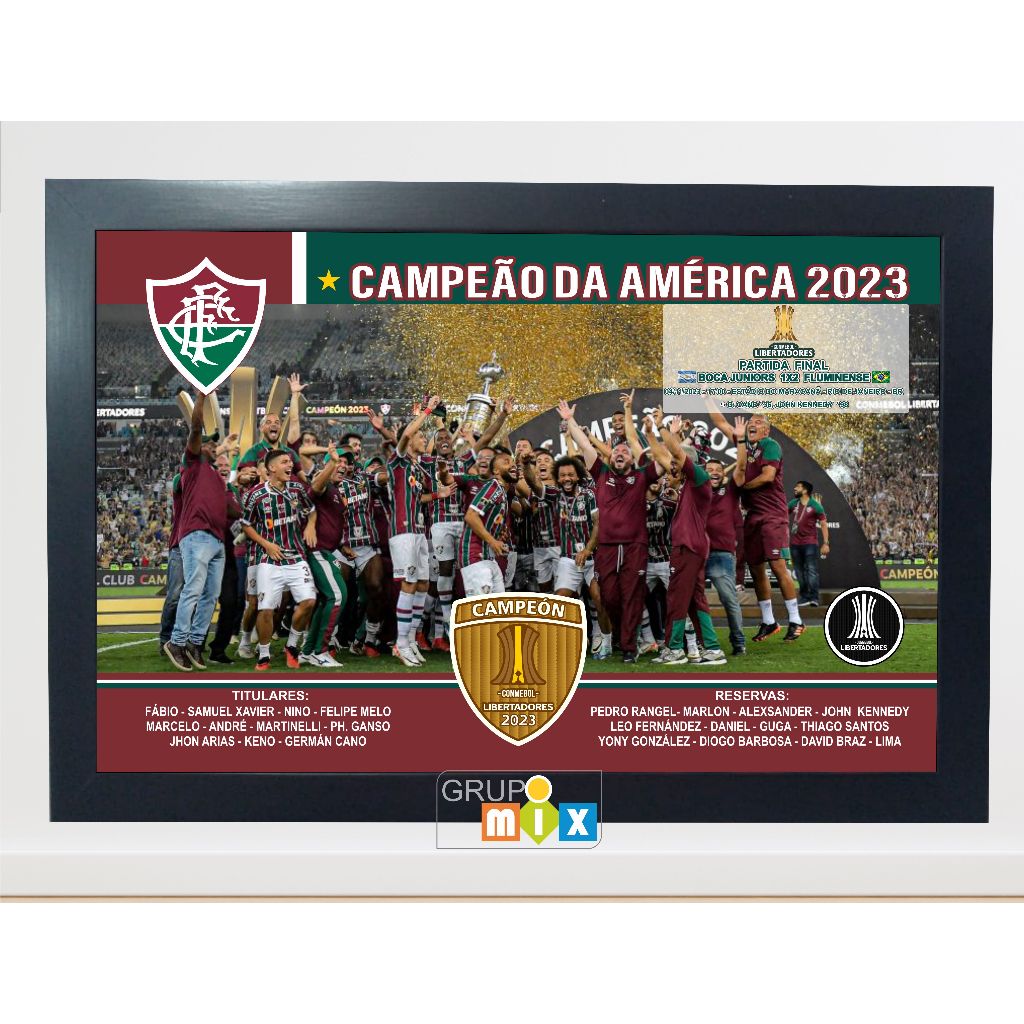 QUADRO POSTER FLUMINENSE CAMPEÃO LIBERTADORES