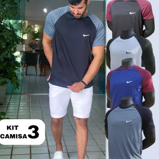 Kit 3 Camisa Esportiva Masculina Estilo Reclan