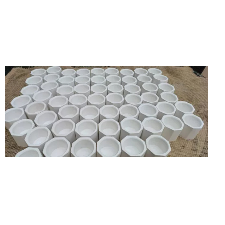 Kit15 Mini Vaso De Suculentas Plantas Gesso Branco Decoração Casa Escritório Clinica Festa Banheiro