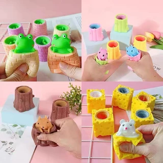 Brinquedo Anti-stress de Espremer Copo de Apertar Alívio de Estresse Squishy Fidget Toys Borracha