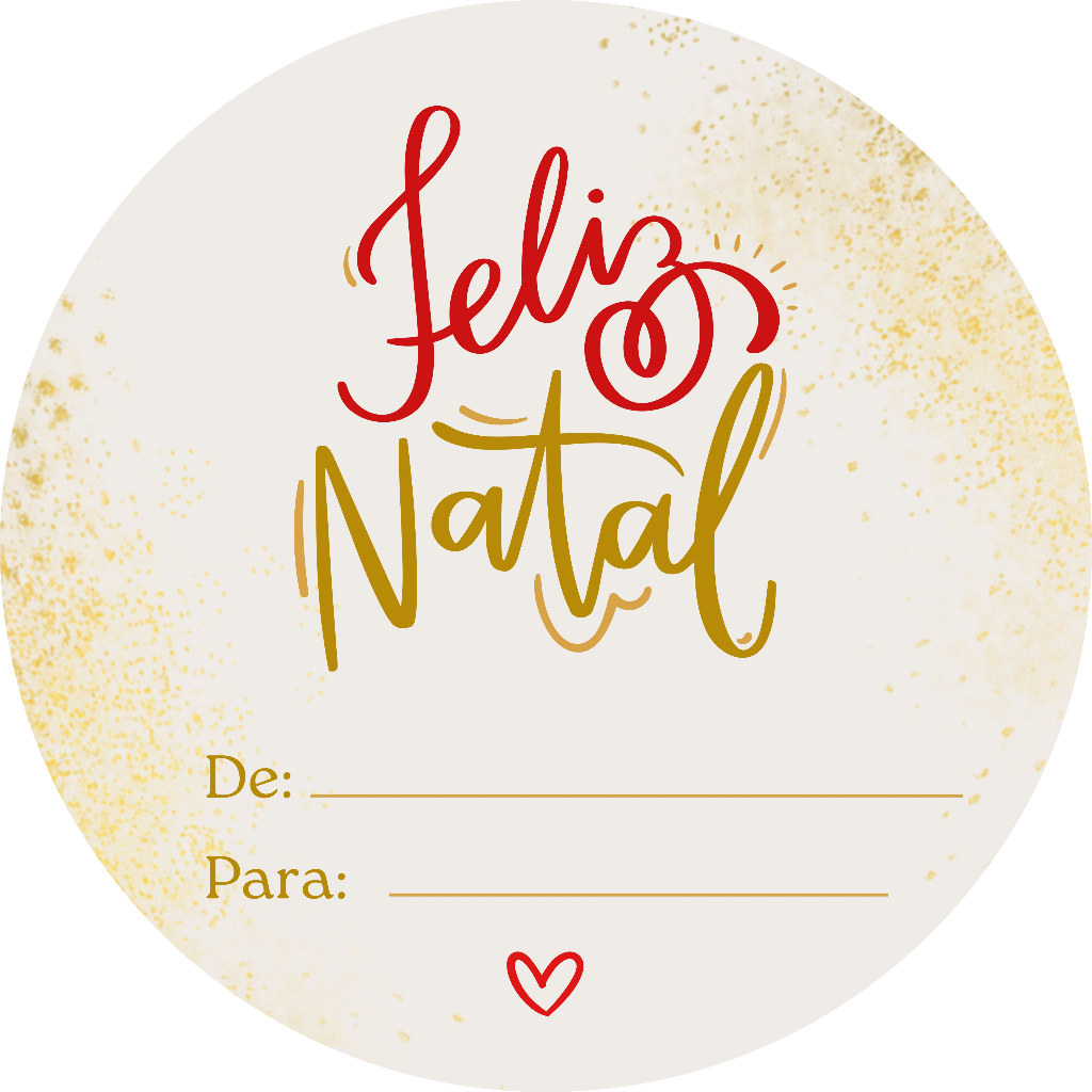 100 Adesivos 3x3cm PERSONALIZADO com Recorte FELIZ NATAL 1