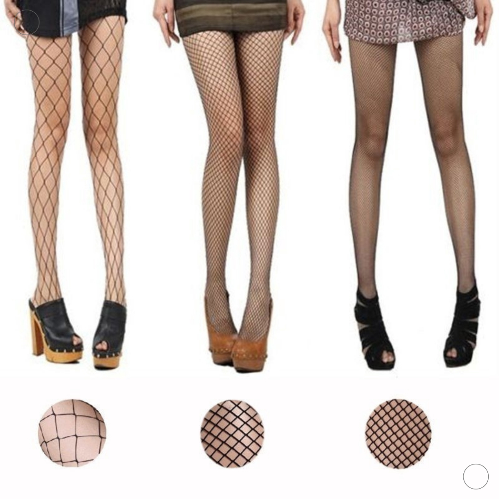 Meia Calça Feminina Arrastao Fashion Burlesca Sexy Preta Branca Vermelha