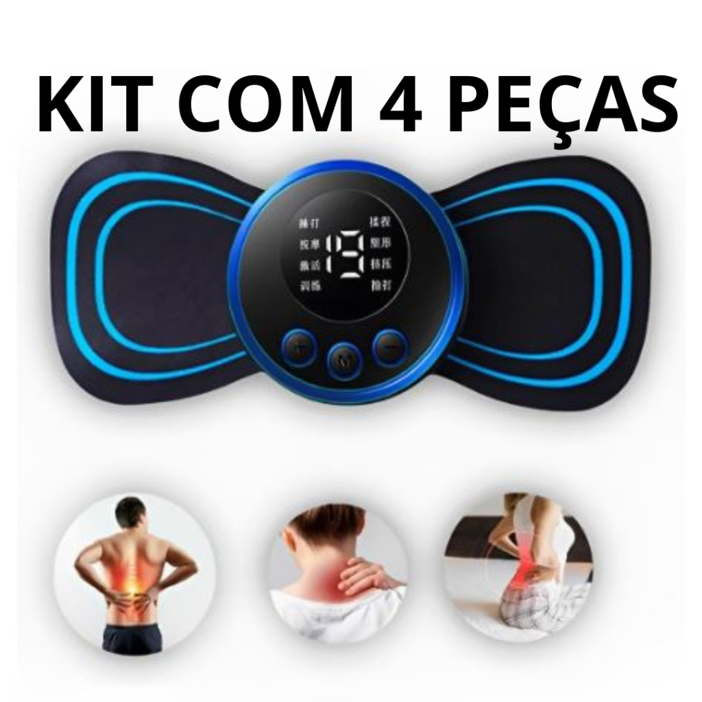 Kit 4 Massageador Elétrico Portátil Alívio Imediato Das Dores ...