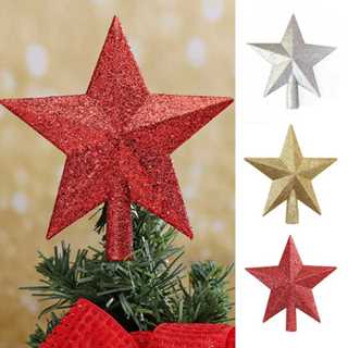 Decoração De Árvore De Natal Rosa De 1 Unidade Topper De Ornamento  Brilhante Em Forma De Estrela De 7,5 Polegadas, Chapéu Superior De Árvore  De Natal Em Forma De Estrela De 19