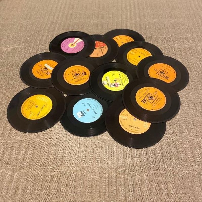 10 Discos De Vinil Compactos (pequenos) para artesanato