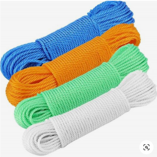 Swiss+ Corda di nylon multifunzione, 30 m x 6 mm, colori casuali (1), resistente, multiuso, per esterni, campeggio e progetti fai da te, resistente, portatile, colorata e multiuso