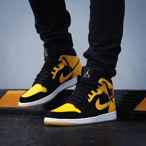 Tênis Bota Amarela Cano Alto Masculino Air Jordan 1 do 34 ao 43 !!