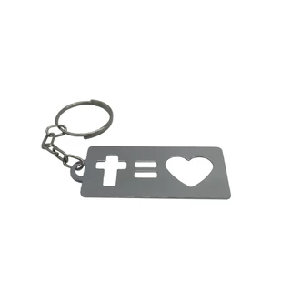 50 Chaveiro Metal Cruz Igual Coração, Cruz Igual Amor