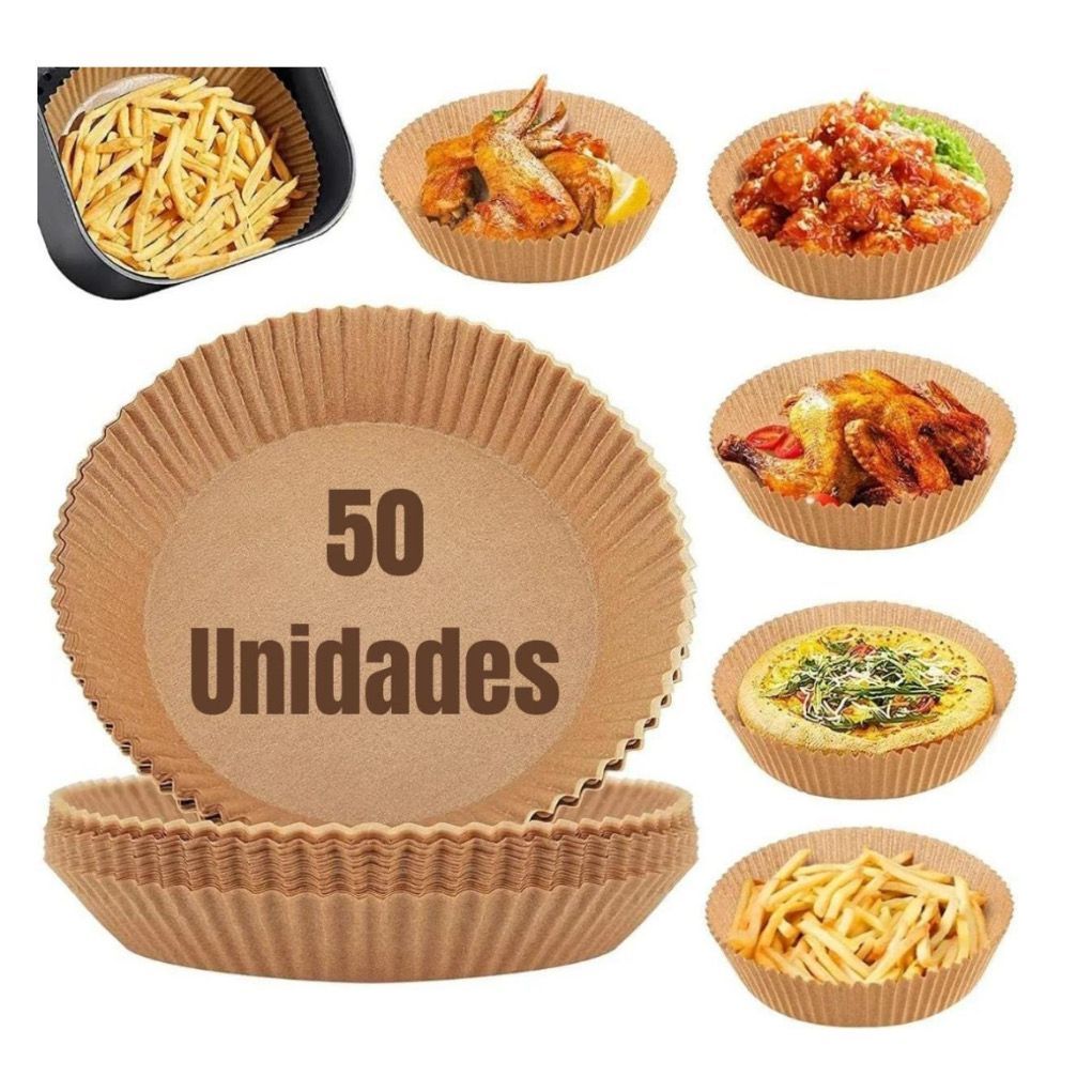 Forma De Airfryer Descartavel Antiaderente De Papel Cozinha Redondo  Fritadeira Cozimento Protetor Forro Tapete Air Fryer - Escorrega o Preço