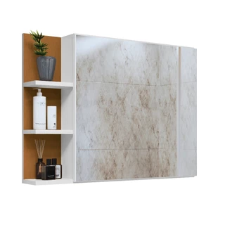 Espelheira Suspensa Iris Para Banheiro / Closet Porta e Nichos Armário